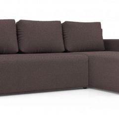 Диван угловой Алиса 3 Bahama PLUM - Teos Dark Brown в Пуровске - purovsk.mebel24.online | фото