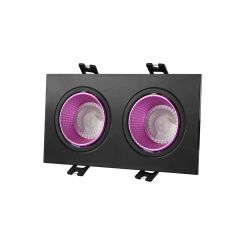 DK3072-BK+PI Встраиваемый светильник, IP 20, 10 Вт, GU5.3, LED, черный/розовый, пластик в Пуровске - purovsk.mebel24.online | фото