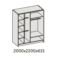 ИННЭС-5 Шкаф-купе 2-х дв. 2000 (2дв. Ф1 - венге) в Пуровске - purovsk.mebel24.online | фото 3