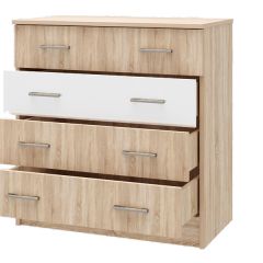 БЕАТРИС Комод К800 (Дуб Сонома светлый/Белый глянец) в Пуровске - purovsk.mebel24.online | фото 2