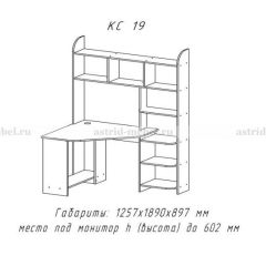 Компьютерный стол №19 (Анкор темный) в Пуровске - purovsk.mebel24.online | фото 3