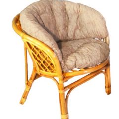 Кресло Багама, подушки светлые полные шенил (Мёд) в Пуровске - purovsk.mebel24.online | фото