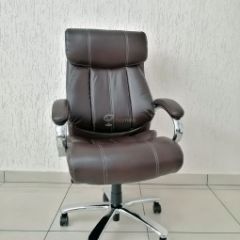 Кресло Barneo K-303 для руководителя (коричневая экокожа) в Пуровске - purovsk.mebel24.online | фото