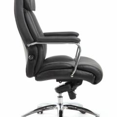 Кресло BRABIX PREMIUM "Phaeton EX-502" (кожа с компаньоном, хром, черное) 530882 в Пуровске - purovsk.mebel24.online | фото 3
