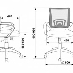 Кресло Бюрократ CH-695N/R/TW-11 красный TW-35N черный TW-11 в Пуровске - purovsk.mebel24.online | фото 3