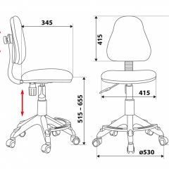 Кресло детское Бюрократ KD-4-F/PENCIL-GN зеленый карандаши в Пуровске - purovsk.mebel24.online | фото 3