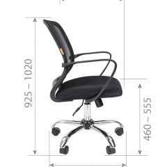 Кресло для оператора CHAIRMAN 698 хром (ткань TW 11/сетка TW 01) в Пуровске - purovsk.mebel24.online | фото 7