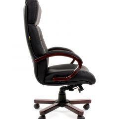 Кресло для руководителя CHAIRMAN  421 (Натуральная кожа) Черное в Пуровске - purovsk.mebel24.online | фото 3