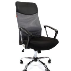Кресло для руководителя CHAIRMAN 610 N(15-21 черный/сетка серый) в Пуровске - purovsk.mebel24.online | фото