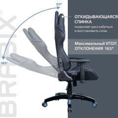 Кресло компьютерное BRABIX "GT Carbon GM-120" (черное/синее) 531930 в Пуровске - purovsk.mebel24.online | фото 6