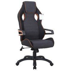 Кресло компьютерное BRABIX Techno Pro GM-003 (ткань черное/серое, вставки оранжевые) 531813 в Пуровске - purovsk.mebel24.online | фото