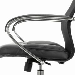 Кресло офисное BRABIX PREMIUM "Stalker EX-608 CH" (хром, ткань-сетка/кожзам, черное) 532091 в Пуровске - purovsk.mebel24.online | фото 4