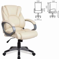 Кресло офисное BRABIX "Eldorado EX-504", экокожа, бежевое, 531167 в Пуровске - purovsk.mebel24.online | фото 3