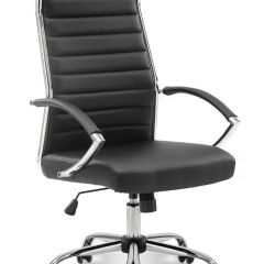 Кресло офисное BRABIX "Style EX-528", экокожа, хром, черное, 531947 в Пуровске - purovsk.mebel24.online | фото