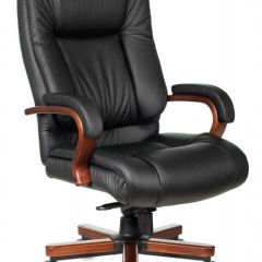 Кресло руководителя Бюрократ T-9925WALNUT/BLACK в Пуровске - purovsk.mebel24.online | фото