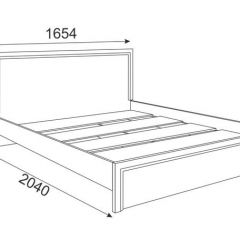 Кровать 1.6 Беатрис М06 Стандарт с настилом (Орех гепланкт) в Пуровске - purovsk.mebel24.online | фото