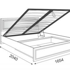 Кровать 1.6 Беатрис М11 с мягкой спинкой и ПМ (Орех гепланкт) в Пуровске - purovsk.mebel24.online | фото 2