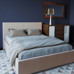 Кровать Корсика с ПМ 1400 (экокожа бежевая) в Пуровске - purovsk.mebel24.online | фото 2