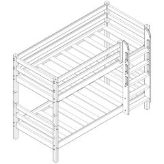 Кровать низкая с прямой лестницей Соня (Вариант 11) в Пуровске - purovsk.mebel24.online | фото 3