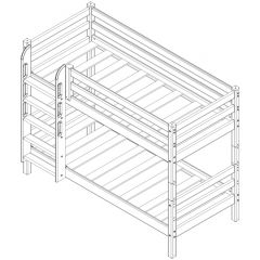 Кровать низкая с прямой лестницей Соня (Вариант 11) в Пуровске - purovsk.mebel24.online | фото 4