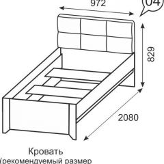 Кровать одинарная 900 Твист 04 в Пуровске - purovsk.mebel24.online | фото