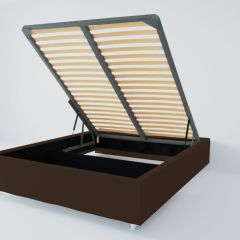 Кровать Подиум с ПМ 1200 (экокожа коричневая) в Пуровске - purovsk.mebel24.online | фото 2