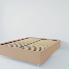 Кровать Подиум с ортопедическим основанием 1600 (велюр светло-серый) в Пуровске - purovsk.mebel24.online | фото 2