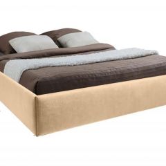 Кровать Подиум с ПМ 1800 (экокожа бежевая) в Пуровске - purovsk.mebel24.online | фото 2