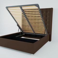 Кровать Венеция ЛЮКС с ПМ 800 (экокожа коричневая) в Пуровске - purovsk.mebel24.online | фото 2
