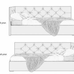 Кровать угловая Лилу интерьерная +основание (120х200) в Пуровске - purovsk.mebel24.online | фото 2