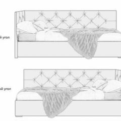 Кровать угловая Виола интерьерная +основание (90х200) в Пуровске - purovsk.mebel24.online | фото 2