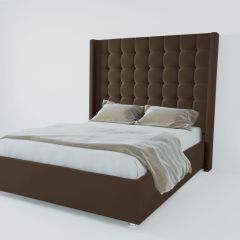 Кровать Венеция ЛЮКС с ПМ 1200 (экокожа коричневая) в Пуровске - purovsk.mebel24.online | фото 2