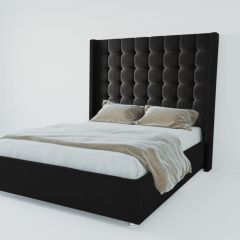 Кровать Венеция ЛЮКС с ПМ 2000 (экокожа кольт ч) в Пуровске - purovsk.mebel24.online | фото 2
