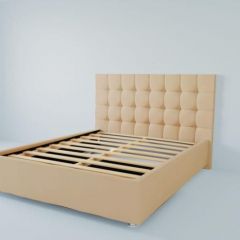 Кровать Венеция с ортопедическим основанием 900 (экокожа бежевая) в Пуровске - purovsk.mebel24.online | фото 2