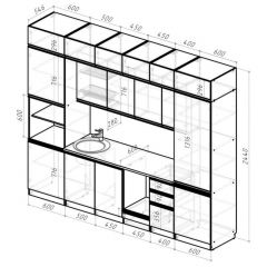 Кухонный гарнитур Лоретта люкс 3000 мм в Пуровске - purovsk.mebel24.online | фото 2