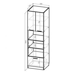 Кухонный гарнитур Ноктюрн мега прайм 1500х2700 мм в Пуровске - purovsk.mebel24.online | фото 10