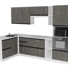Кухонный гарнитур Ноктюрн мега прайм 1500х2700 мм в Пуровске - purovsk.mebel24.online | фото 3