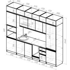 Кухонный гарнитур Равенна люкс 3000 мм в Пуровске - purovsk.mebel24.online | фото 2