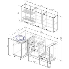 Кухонный гарнитур угловой Пайн 1000х1800 (Стол. 26мм) в Пуровске - purovsk.mebel24.online | фото 2