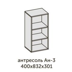 Квадро АН-3 Антресоль (ЛДСП миндаль) в Пуровске - purovsk.mebel24.online | фото 2