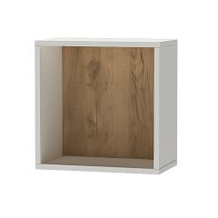 Квадро ПЛ-1 Полка (ЛДСП миндаль/дуб крафт золотой) в Пуровске - purovsk.mebel24.online | фото