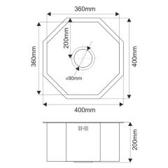 Мойка D400G Octavia MELANA Profline 1,2/200 ЗОЛОТО врезная фигурная D400G в Пуровске - purovsk.mebel24.online | фото 3