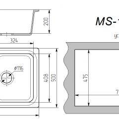 Мойка кухонная MS-12 (780х495) в Пуровске - purovsk.mebel24.online | фото 3