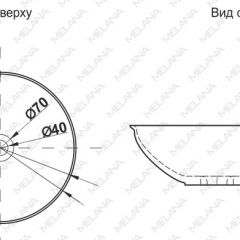 Накладная раковина melana mln-t4029-b15 в Пуровске - purovsk.mebel24.online | фото 2