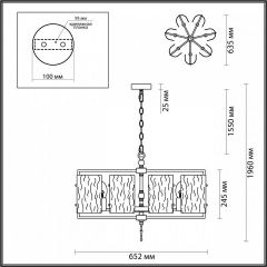 Подвесная люстра Odeon Light Elegante 4878/7 в Пуровске - purovsk.mebel24.online | фото 4