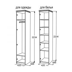 Шкаф 1-но дверный для белья Ольга-13 в Пуровске - purovsk.mebel24.online | фото 2
