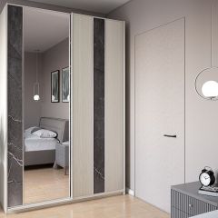 Шкаф-купе 1300 серии SILVER S3+S4+B2+PL4 (2 ящика+F обр.штанга) профиль «Серебро» в Пуровске - purovsk.mebel24.online | фото
