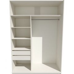 Шкаф-купе 1400 серии SOFT D1+D3+B2+PL1 (2 ящика+1штанга) профиль «Графит» в Пуровске - purovsk.mebel24.online | фото 2