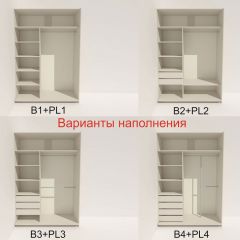 Шкаф-купе 1400 серии SOFT D6+D6+B2+PL3 (2 ящика+2штанги) профиль «Капучино» в Пуровске - purovsk.mebel24.online | фото 6