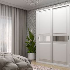 Шкаф-купе 1500 серии NEW CLASSIC K2+K2+B2+PL2(2 ящика+1 штанга+1 полка) профиль «Капучино» в Пуровске - purovsk.mebel24.online | фото
